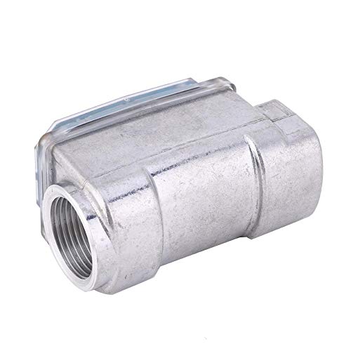 Turbine Meter Mini Digital Turbine Flow Meter Diesel Fuel Flow Meter 15-120L 1 Inch NPT (Blue)