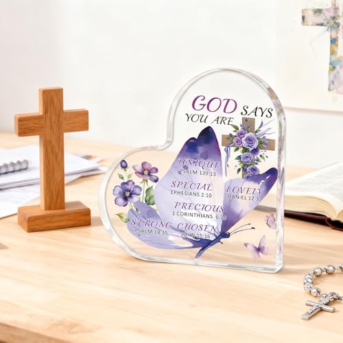 Spiritual Gift for Women Acrylic Butterfly Baptism Gift for Adults