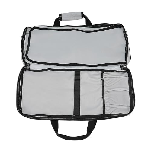 EVERPRIDE 4 Pocket - Gray - Chef Knife Bag Holds 20 Knives 4 Storage Compartments,Professional Culinary Case with Shoulder Strap, Black, Laptop/Tablet Padded Slot - Knives Not Included