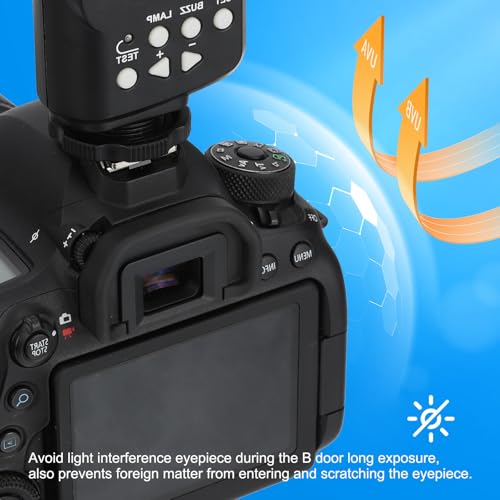 PATIKIL DK-25 Viewfinder Eyepiece Eyecup, 4 Pack Camera Eye Cup Protector for Nikon D3500 D3400 D3300 D3200 D5300 D5500 D5600 Digital Camera Block Flare Scratch Resistance, Black 1.46 x 0.83 Inch