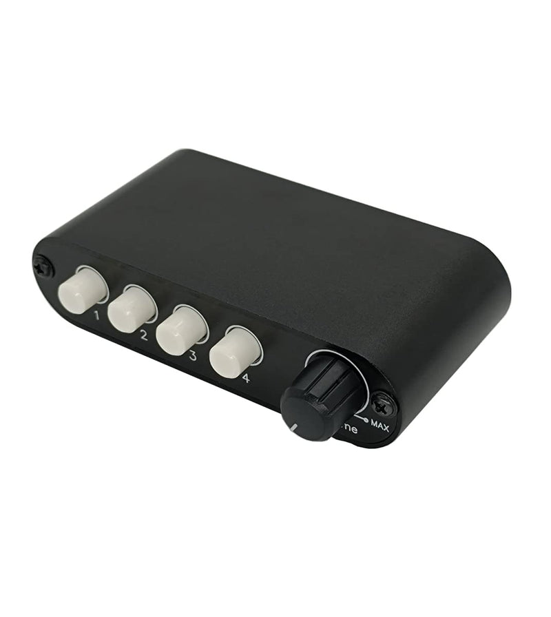 [Australia - AusPower] - 4-Way 3.5mm Stereo Audio Switch Input Signal Source Switcher Selector Splitter Box with line Volume Controller (4 in 1 Out / 1 in 4 Out) -MC41 4-port 3.5mm Switch with volume 