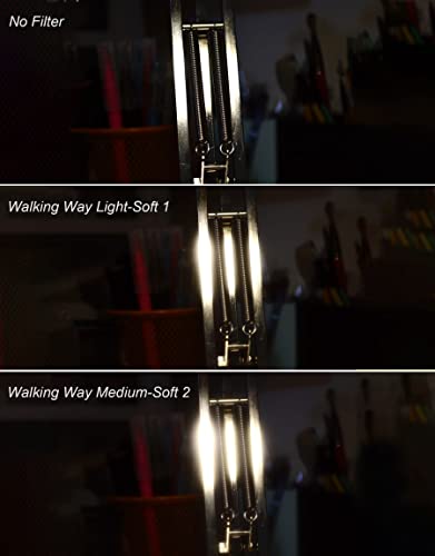 Walking Way 82mm White Pro Mist Diffusion Filter Set, Soft 1 & 2