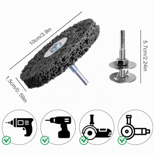 CSD Disc Sanding Discs, Pack of 5, 100 mm Coarse Cleaning Disc, CBS Cleaning Disc for Angle Grinder of Paint, Rust Welds, Oxidation Cleaning and Removal 5Pcs