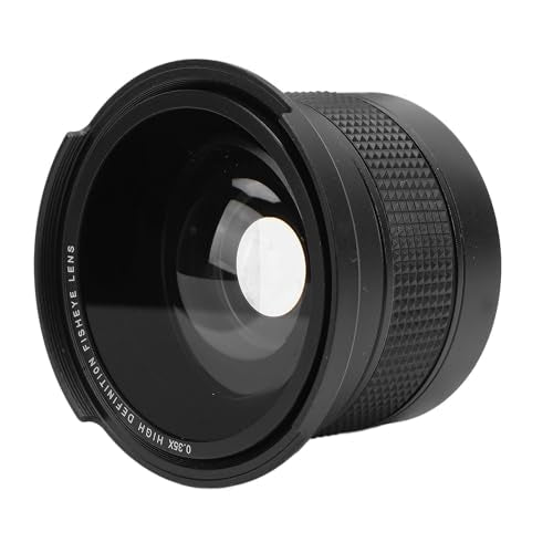 0.35x Ultra Wide Angle Fisheye Lens with Macro, AF IR Compatible. Suitable for All Cameras, Camcorders, and Lenses. for High Resolution Day and Night Photography (49mm) 49mm