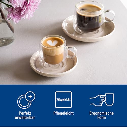 Villeroy & Boch Artesano Hot & Cold Beverages Espresso Glass, Set of 2 Demitasse, Double-Walled Petite Glasses for Cold & Hot Beverages, 2 oz, Borosilicate Glass, Dishwasher and Microwave-Safe