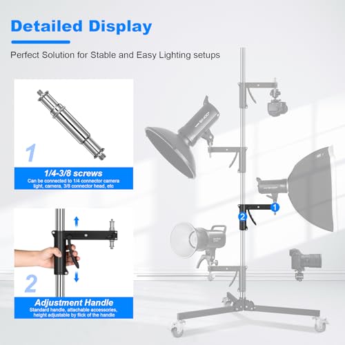 Sliding Arm for Photography Pistol Grip Rolling Light Stand Sliding Arm