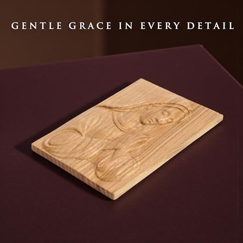 SOUTHLISA Handcrafted Mary Wooden Plaque – Christian Gifts for Women, Religious Gifts for Mom, Faith Home Décor, Catholic Wall Art, Handmade Prayer Plaque with Gift Box
