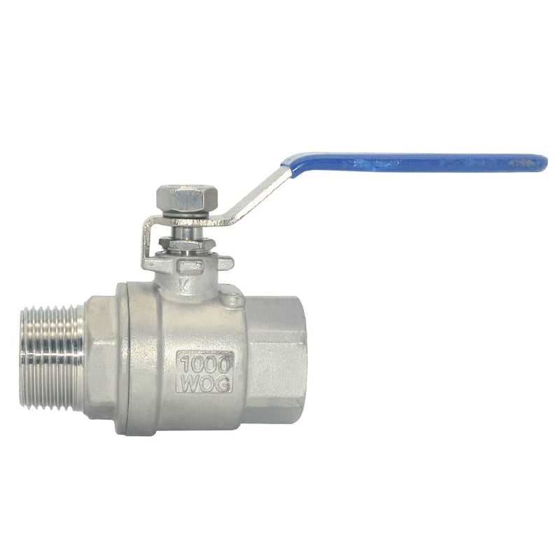 [Australia - AusPower] - Full Port Ball Valve Male x Female S304 Stainless Steel Heavy Duty for Water, Oil, and Gas,1000WOG (1inch) 1inch 