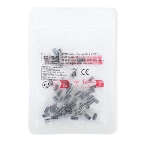 Electrolytic Capacitors 10uF 16V Aluminum Radial Electrolytic Capacitors Pack of 50 16V 10uF