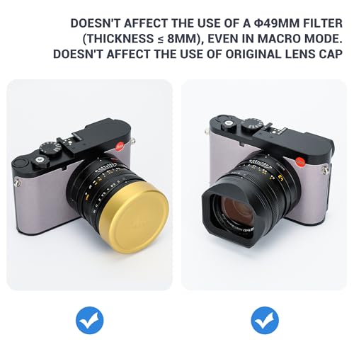 Metal Square Lens Hood Shade Protector for Leica Q3 43 Q2 Digital Camera for Leica Q3 43/Q3/Q2 Camera