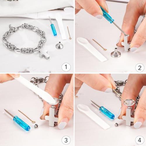 Dletay Urn Bracelet for Ashes - Cremation Jewelry Cross Memorial Bracelet - Stainless Steel for Women Men