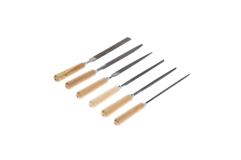 [Australia - AusPower] - GEDORE Key File Set for Metal, 6 Pieces, Flat Blunt, Triangular, Square, Half-Round, Round File, 8728 