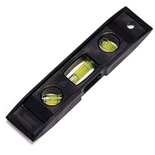 [Australia - AusPower] - Magnetic Torpedo Level, Spirit Level 3 Bubble Level Torpedo Magnetic Level Bubble Measuring Tool (6 inch) Black 