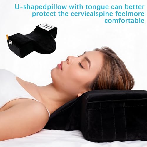 Beauty Salon Lashing Pillow,Comfortable Velvet Memory Foam Eyelash Extension Pillow,Ergonomic Neck Pillow,Protect The Neck When Used for Lash Extension Grafting Make Up