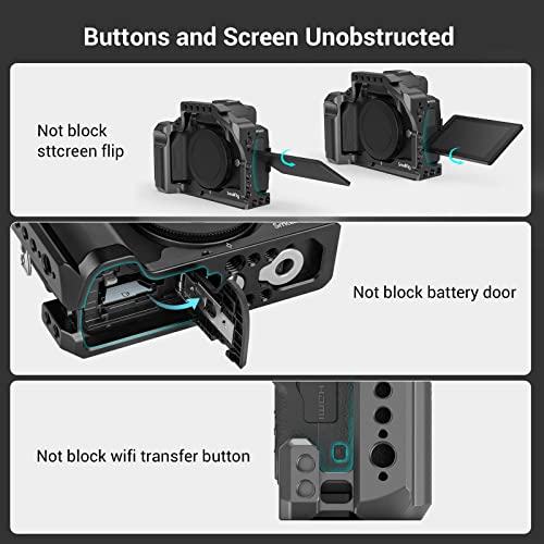 SmallRig M50 /M50 II /M5 Cage (Upgraded), Aluminum Alloy Video Film Movie Making Rig with Integrated Grip and NATO Rail for Canon M50 /M50 II /M5 2168C
