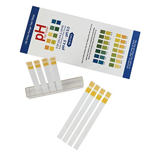 [Australia - AusPower] - pH Test Strips 100ct -Saliva and Urinalysis Reagent Test Strips for Monitor Body Acidity and Alkalinity .Track and Balance Your Body pH & A Healthy Diet. pH Scale 4.5-9.0 
