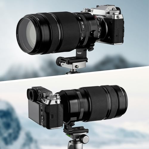 Haoge LMR-XF140 Lens Collar Replacement Foot Tripod Mount Ring for Fujifilm Fuji Fujinon XF 100-400mm F4.5-5.6 R LM OIS WR XF100-400mmF4.5-5.6 Lens Built-in Arca Swiss Type Quick Release Plate