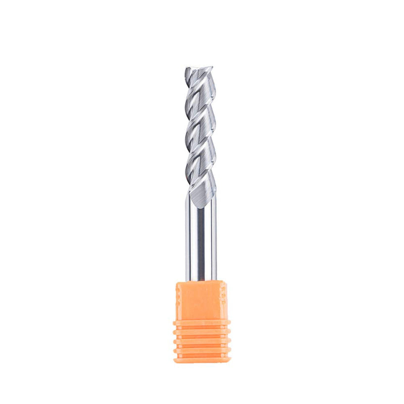 SpeTool 3 Flute Carbide End Mill for Aluminum Cut Non-Ferrous Metal Upcut CNC Spiral Router Bit, 3/8In Shank, Extra Long 3.5 Inch