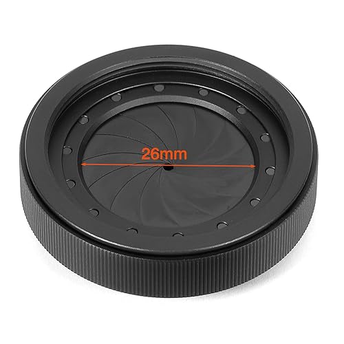 Adjustable Iris Aperture Diaphragm Filter Pack, M30 to M37 Adapter Ring 1.5-26mm Optical Lens Module, Adjustable Iris Filter Cover Set Compatible with PVS-14 Night Vision Device