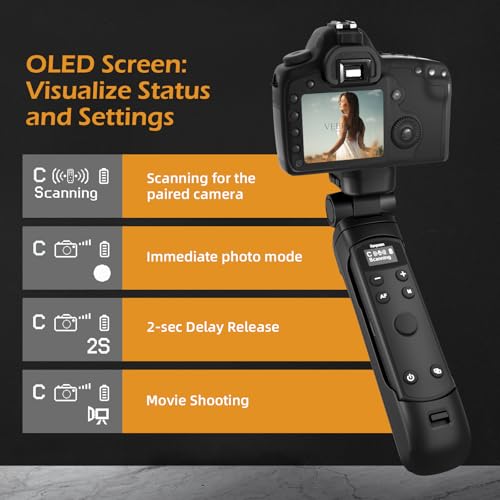 for Canon Tripod Wireless Shooting Grip with Shutter Release Black for Canon