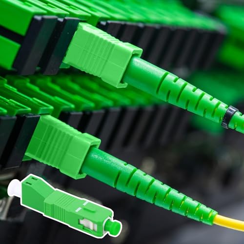 Simsky Pack of 2 Fibre Optic Adapters SC/APC to LC/APC (Male/Male), Hybrid Converter for CATV, Fibre Optic Modem & Distribution Frame - Stable & Efficient