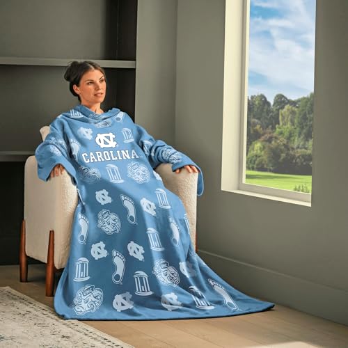 Snuggie The Original Wearable Blanket with Sleeves | Super Soft Fleece | As Seen on TV | Officially Licensed Gear North Carolina Tar Heels