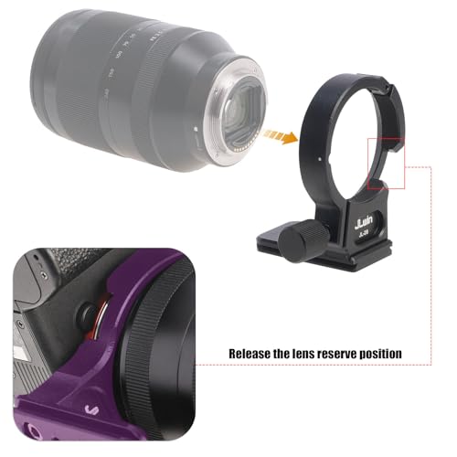 Hersmay 61mm Metal Tripod Mount Ring Lens Collar for Sony FE 24-240 mm f/3.5-6.3 OSS Lens, 24-105 mm f/4 G OSS, 16-35 mm f/2.8 GM, 24-70 mm f/2.8 GM, 35 mm f/1.4 ZA, FE 28-70 mm F3.5-5 .6 OSS