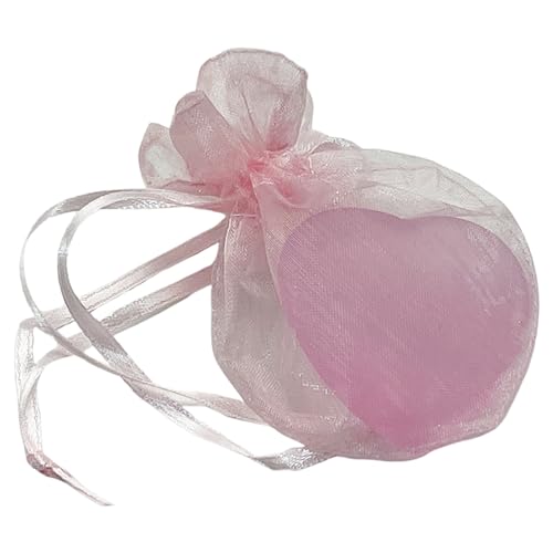 Lifeforce Glass Scripture Heart with Pouch, I can do All Things in him who Strengthens me. (Pink) Pink