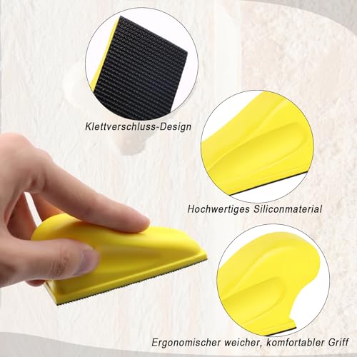 VIBRATITE 131-Piece Sandpaper Set with Hand Sanding Block, 40-1000 Grit | 90x30mm Sanding Sheets, Aluminum Oxide, Detail Sanding Set, for Wood, Metal, Model Making, DIY Projects, Sanding & Polishing 131-R