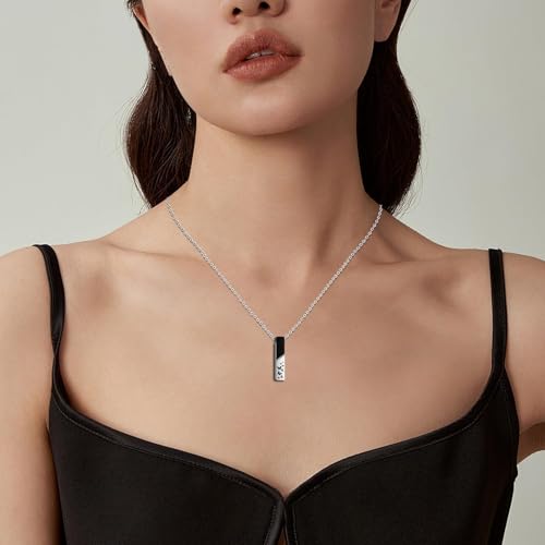 RIPFEVURN Tree of Life/Butterfly/Always with me Urn Necklaces for Ashes for Women Men Bar Stainless Steel Cremation Jewelry Human Ashes Holder Memorial Keepsake Pendant Butterfly