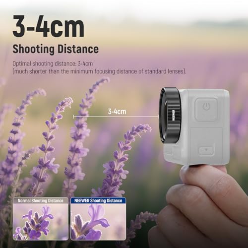NEEWER Macro Lens Compatible with DJI Osmo Nano/Action 5 Pro/Action 4