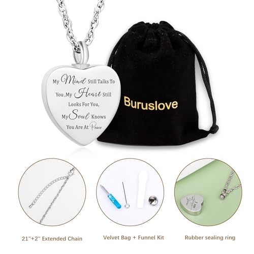 3 pcs Heart Urn Necklace for Ashes for Women Men Cremation Urns Memorial Pendant Necklace Ashes Holder Stainless steel Keepsake Necklace Cremation Jewelry