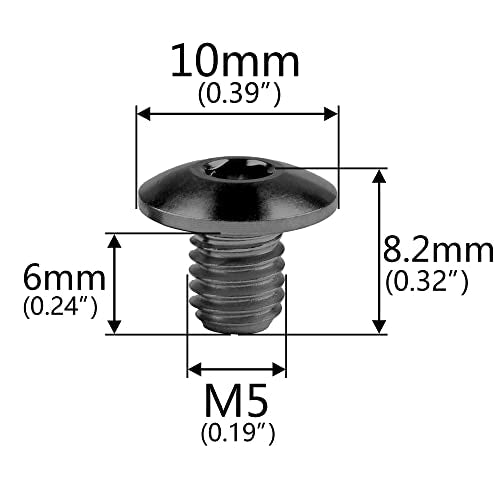 Wanyifa black titanium M5 bolt screws accessory 4-pack for screw and bolt assortment sets