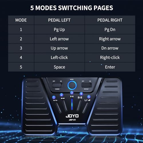 JOYO SP-01 Bluetooth Page Turner Pedal for ipad and JMH-01 Studio Monitor Headphones for Recording