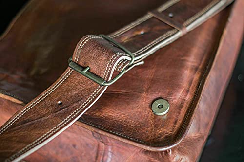 [Australia - AusPower] - 11 inch Small Crossbody Shoulder Genuine Leather iPad/Tablet Vintage Messenger Bag For 10.5 inch iPad Pro for Women & Men Simple 