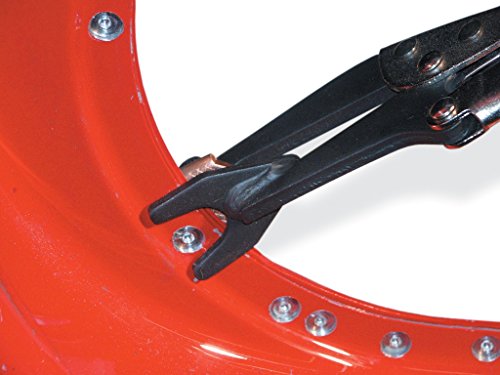 Steck Plugweld slip-joint pliers with adjustable jaws and textured black handles