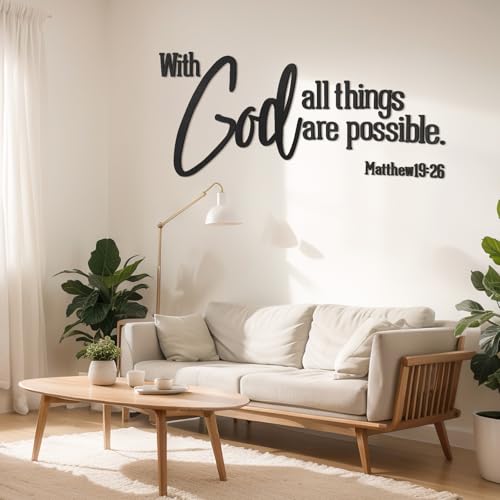 AceOrbit Bible Verse Wall Art 3D Wooden Letters Scripture Sign God