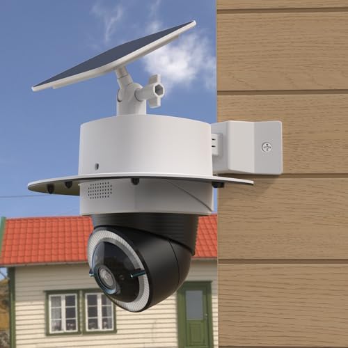 Waterproof Outdoor Sun Rain Shade Shield Cover with Adjustable Corner Mount Bracket for eufy Security 4G LTE Cam S330 Camera,ABS Material All-Round Camera Protective Case (Corner Mount Bracket)