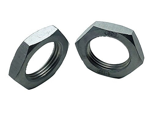 2pcs Locknut 1" NPT Stainless Steel Lock Nut O-Ring Groove Pipe Fitting