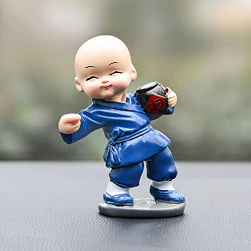 Abaodam Mini Monk Figurines Resin Car Dash Ornament for Center Console and Home Decor Vivid Monk Statue Set of 4 3.14 X 2.44 X 1.18 in