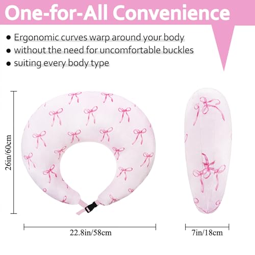 Crafting Pillow for Crocheting, Crochet Pillow for Lap Support, 12 Fun Print Styles, Ergonomic Arm Support, For Bed, Floor, Chair Comfort, Pain Relief and Fatigue for Gaming and Woking (Bow Tie) Bow Tie
