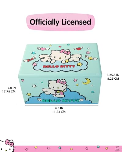 Hello Kitty Jewelry Box with Tray and Storage Official License, Blue