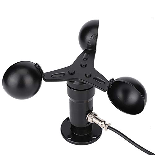 MAGT Wind Speed Sensor, Pulse Signal Output Aluminum Alloy Wind Speed Meter Practical Wind Gauge Anemometer 3 Cups