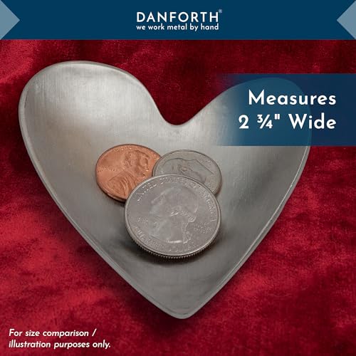 DANFORTH Vilmain Heart Jewelry Dish Tray | Pewter Handcrafted in USA