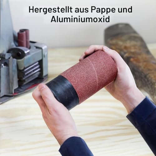 Sanding Sleeves for Random Orbital Sanding, Grit 60, 2 x Diameter 13-19-25-38-51-76 mm Pack of 12 Grit 60