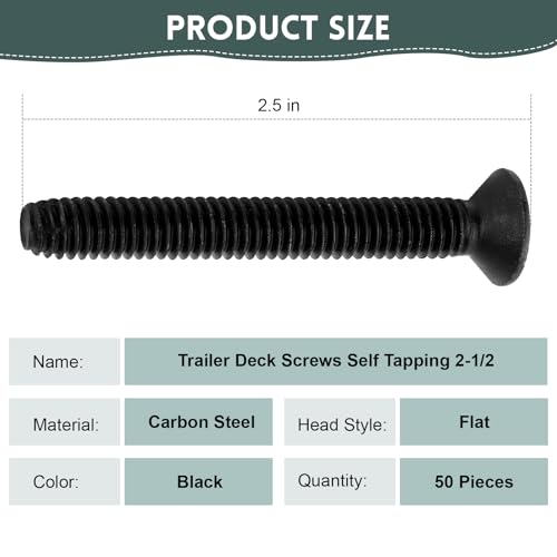 Trailer Deck Screws, 5/16-18 x 2-1/2" for Trailer Flooring & Metal