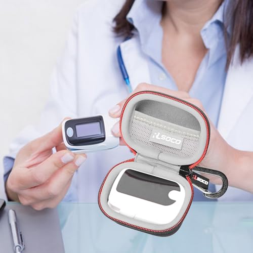 RLSOCO Bag for Beurer PO 30/PO 45/PO 40/PO 60/PO 80 & for PULOX PO-200 Solo/PO-200A Solo/PO-100/PO-250 & for Braun YK-81CEU Pulse Oximeter and More (Bag Only)
