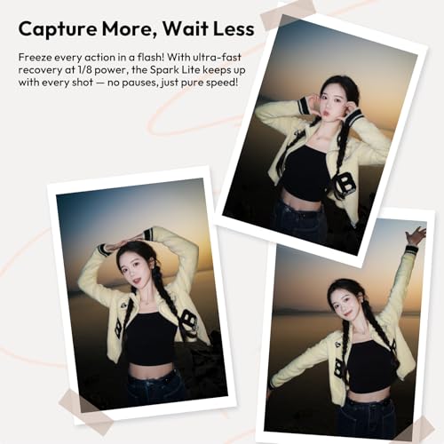 ULANZI SL02 Camera Flash with Video Light, GN8 6500K Mini Flash Speedlite SL02-Mini Flash with Light