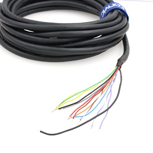 CCBL-05-01 DataMan 260 Reader Serial Cable IO Power Cord for Cognex Camera M12 12 Pin Female Cable Connector to Flying Leads (10M) 10M