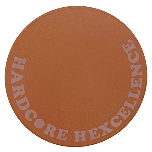 Headchef Hardcore Hexellence Ceramic Non-Stick Coated Metal Herb Grinder, 4 Piece, 62mm (Orange)